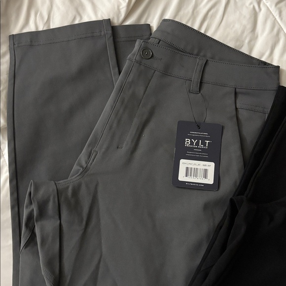 2 pairs Men's Bylt pants - grey & black NEW - Picture 2 of 11